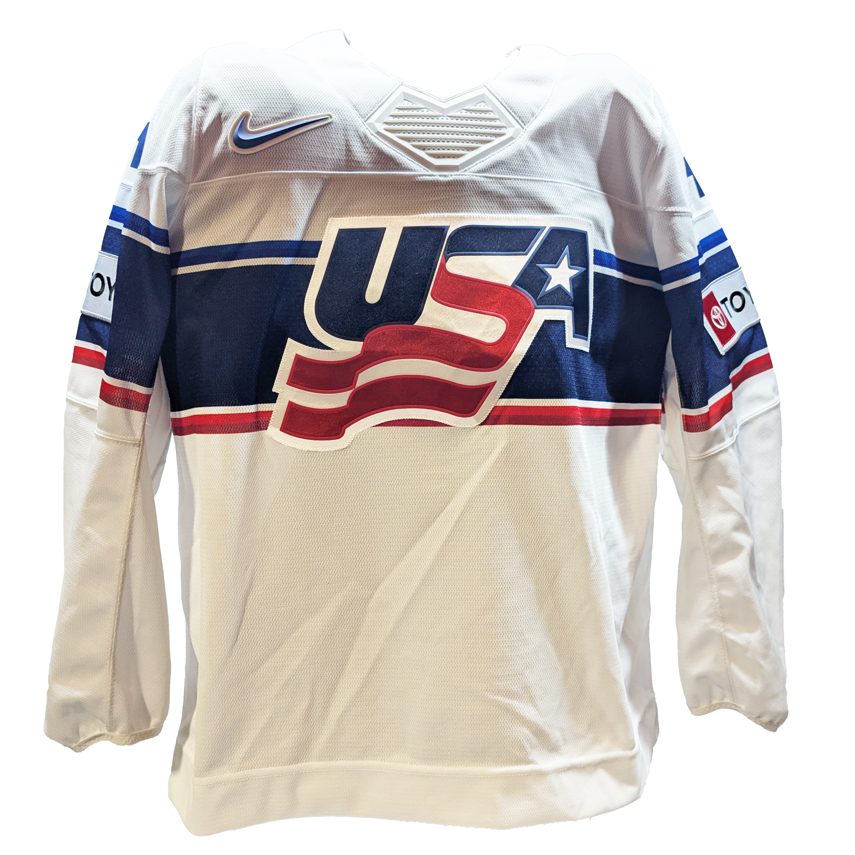 Nike - Maillot de match d'occasion de l'équipe américaine IIHF (blanc)
